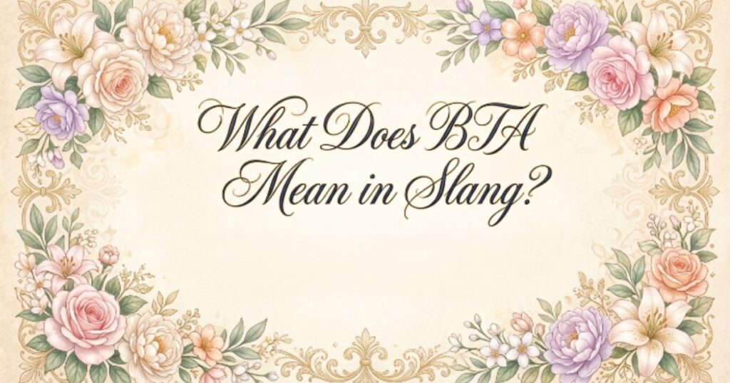 What Does BTA Mean in Slang?