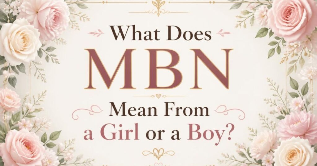 What Does MBN Mean From a Girl or a Boy?