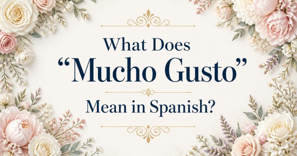 What Does "Mucho Gusto" Mean in Spanish?