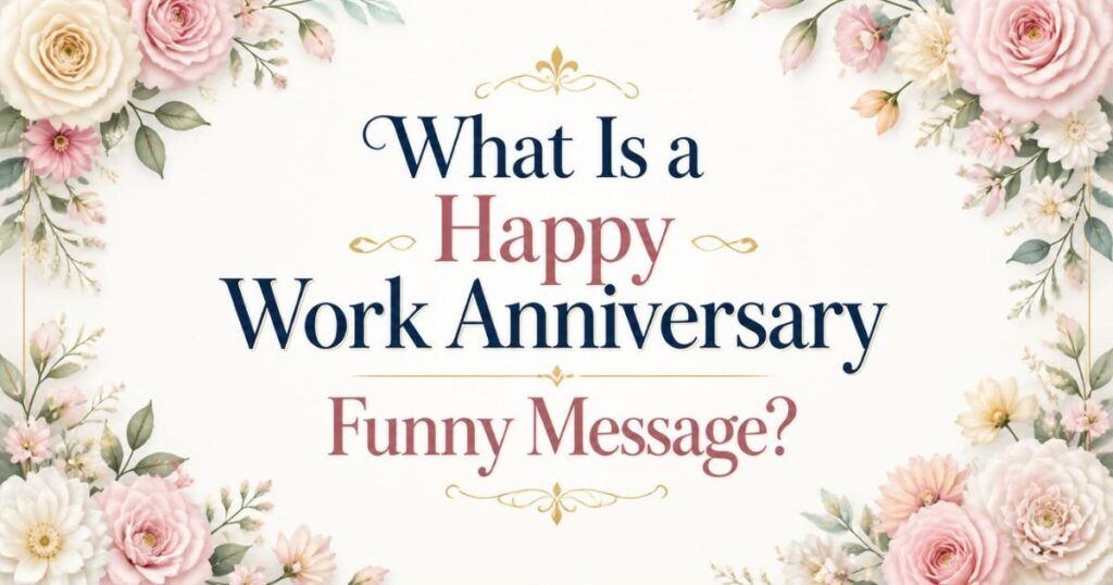 What Is a Happy Work Anniversary Funny Message?