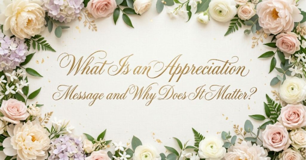 What Is an Appreciation Message and Why Does It Matter?