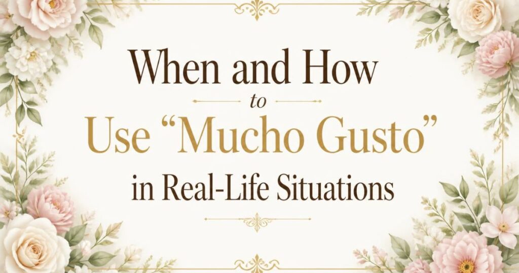 When and How to Use "Mucho Gusto" in Real-Life Situations