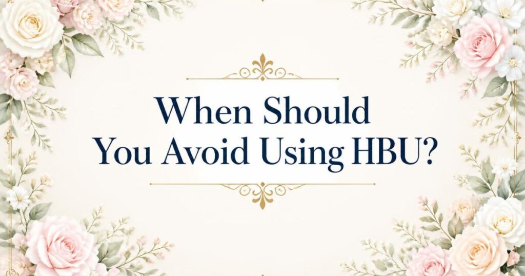 When Should You Avoid Using HBU?