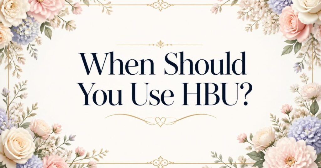 When Should You Use HBU?