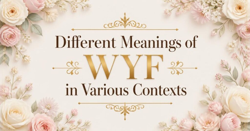 Different Meanings of WYF in Various Contexts