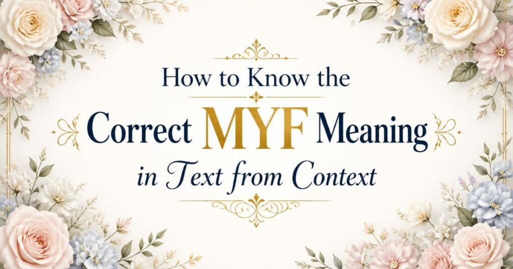 How to Know the Correct MYF Meaning in Text from Context