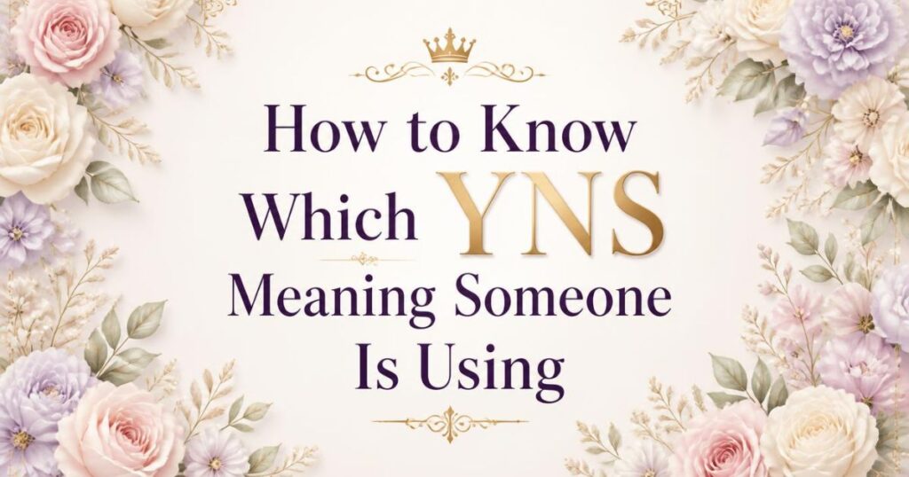 How to Know Which YNS Meaning Someone Is Using