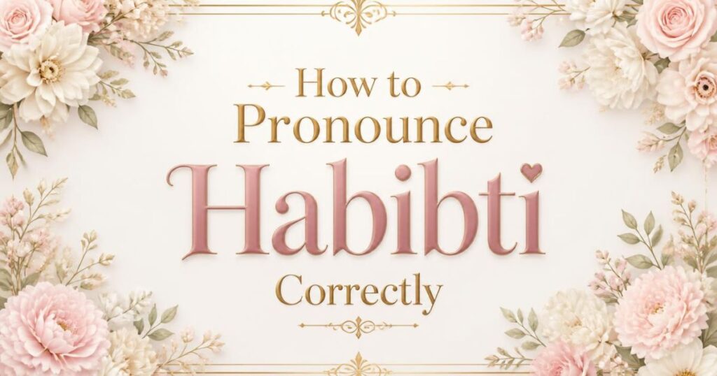 How to Pronounce Habibti Correctly