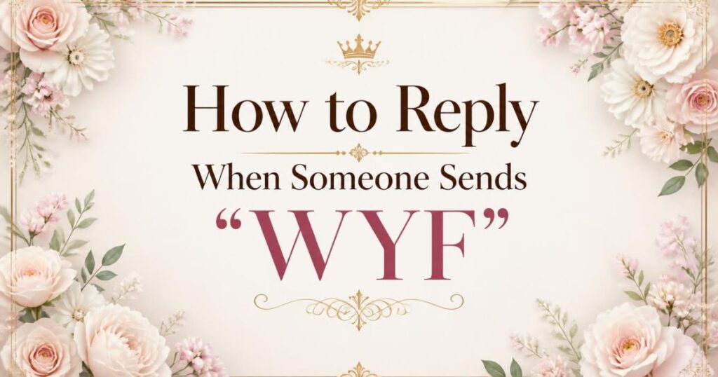 How to Reply When Someone Sends "WYF"