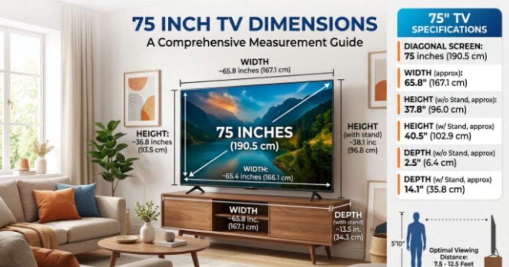 What Are the Actual Dimensions of a 75-Inch TV?