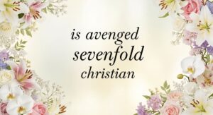 is avenged sevenfold christian