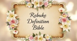 Rebuke Definition Bible