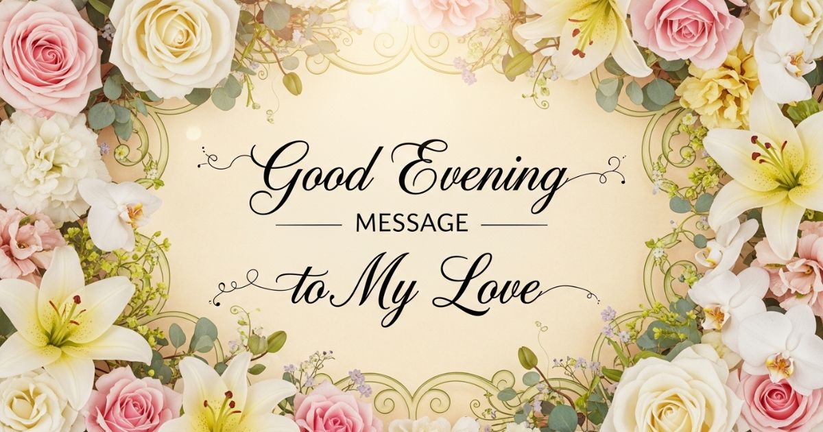 good evening message to my love