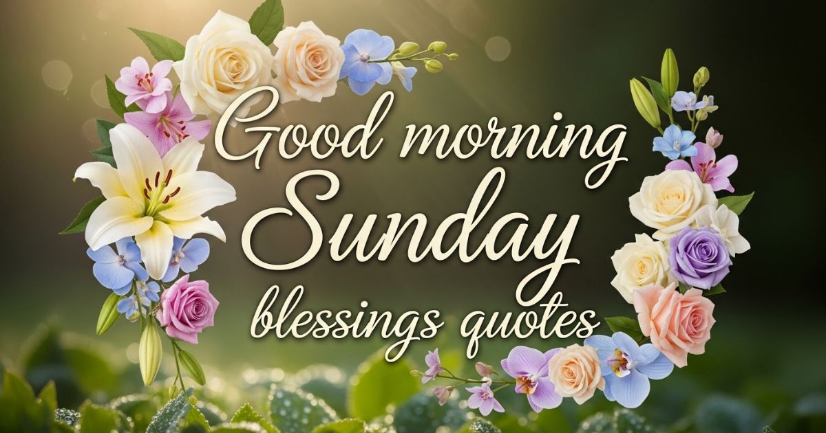 Good morning sunday blessings quotes