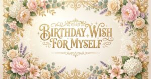 birthday wish for myself