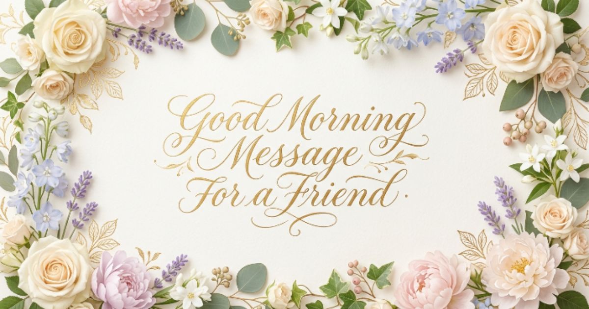 good morning message for a friend