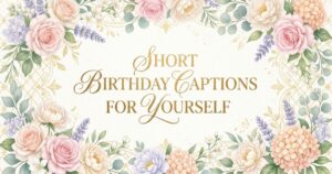 short birthday captions for yourself
