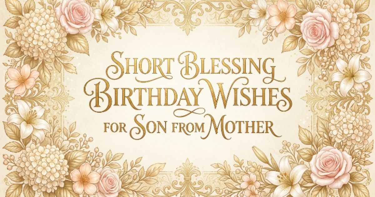 short blessing birthday wishes for son from mother