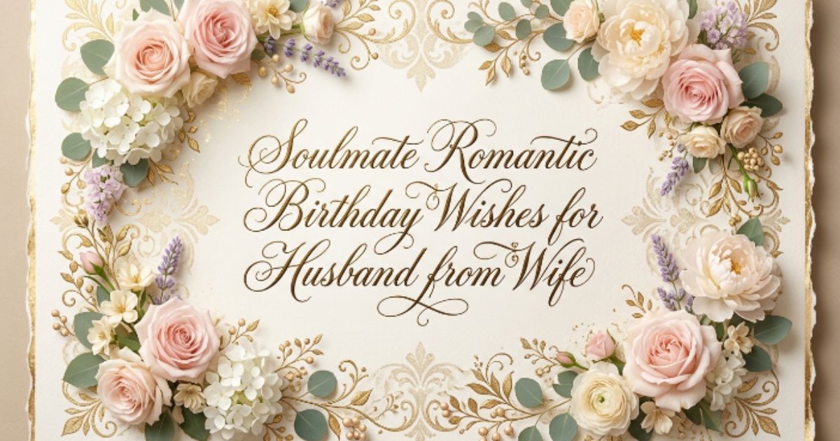 soulmate romantic birthday wishes for husband from wife
