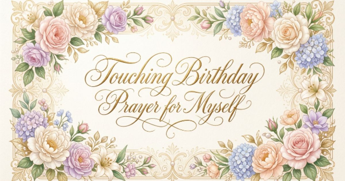 touching birthday prayer for myself 