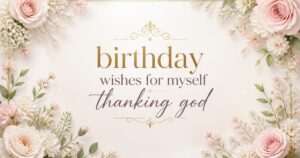 birthday wishes for myself thanking god
