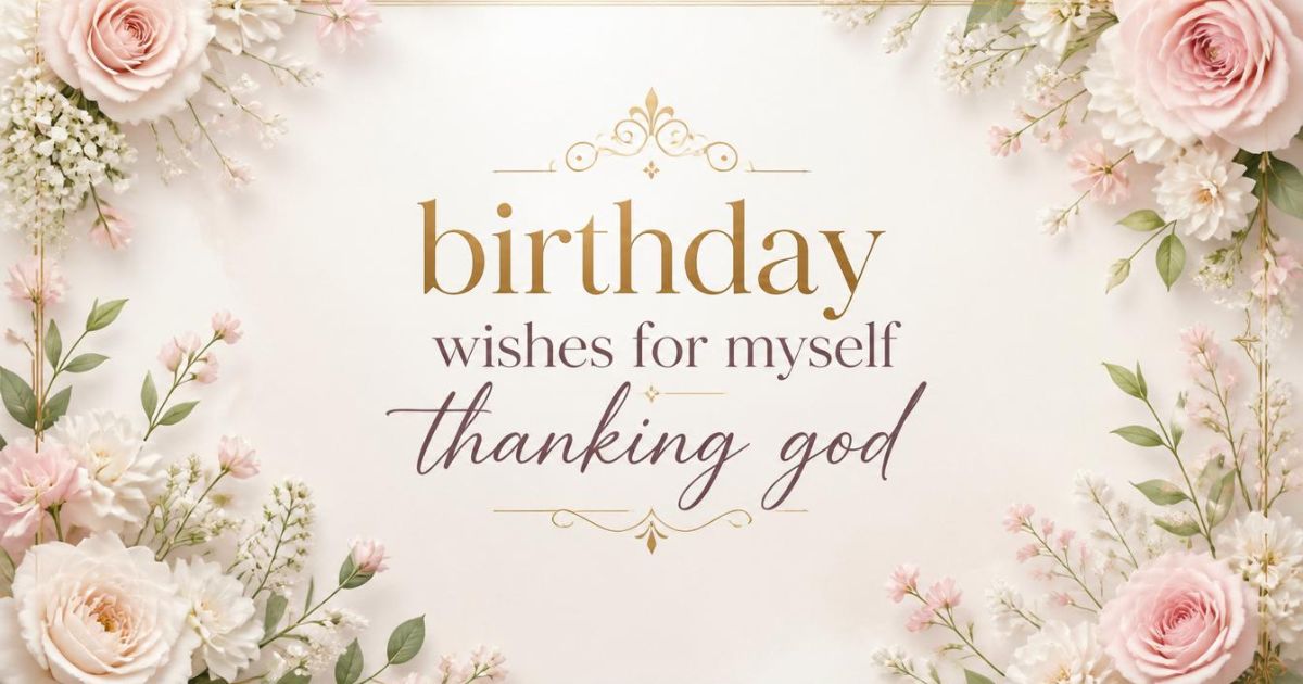 birthday wishes for myself thanking god