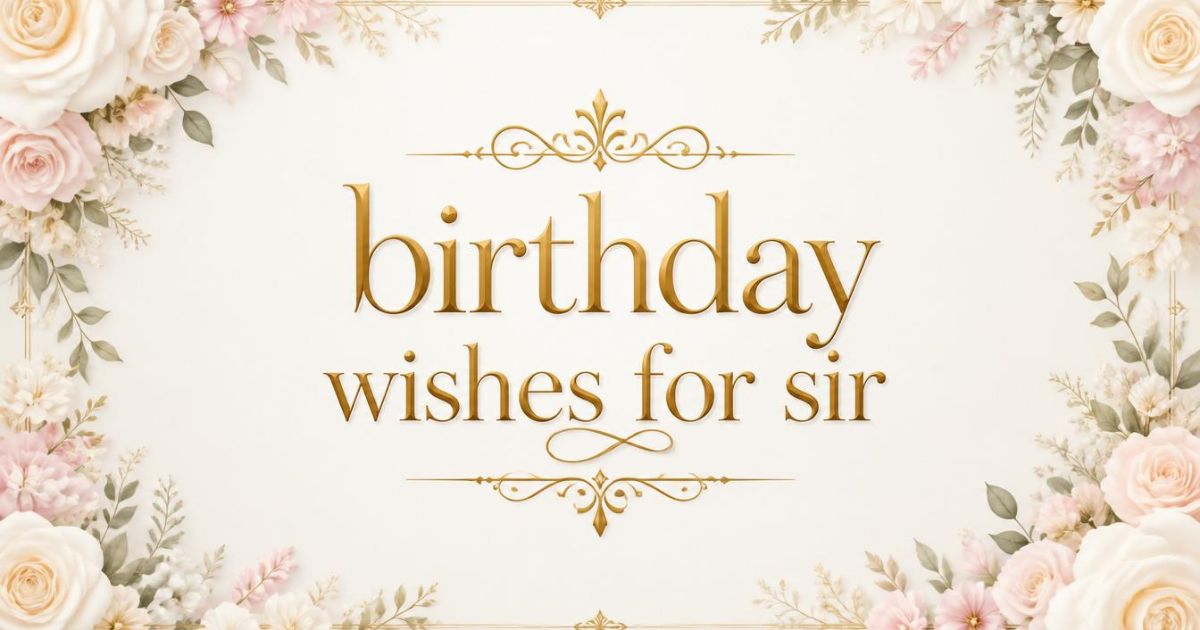 birthday wishes for sir