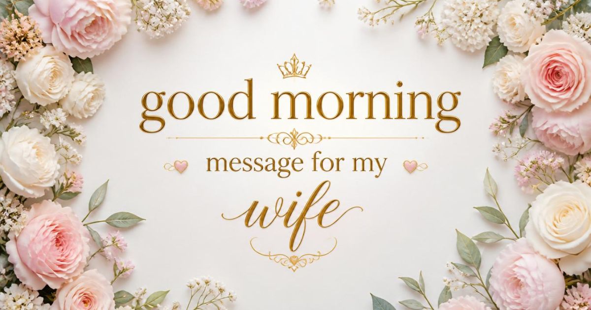 good morning message for my wife