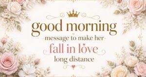 good morning message to make her fall in love long distance