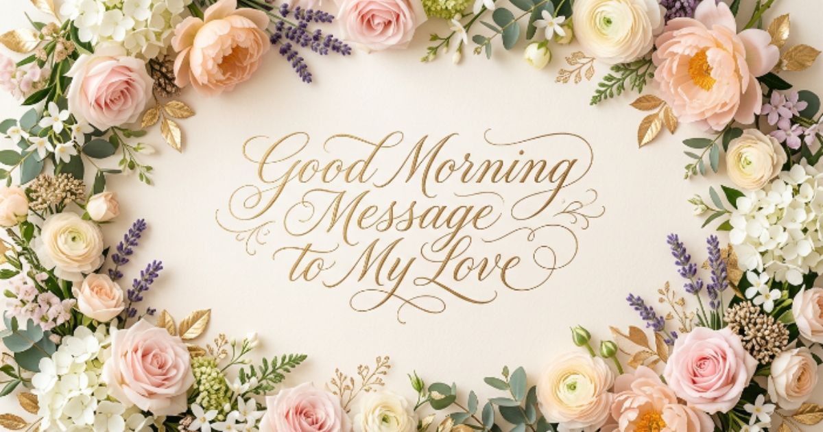 good morning message to my love