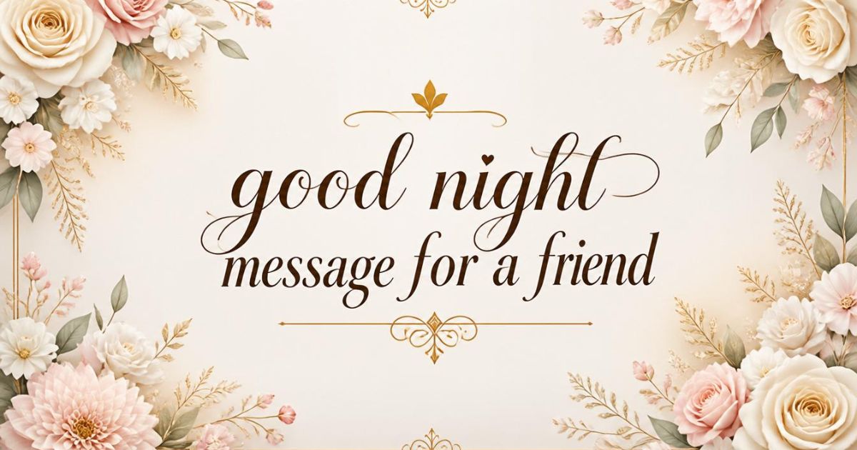 good night message for a friend