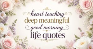 heart touching deep meaningful good morning life quotes