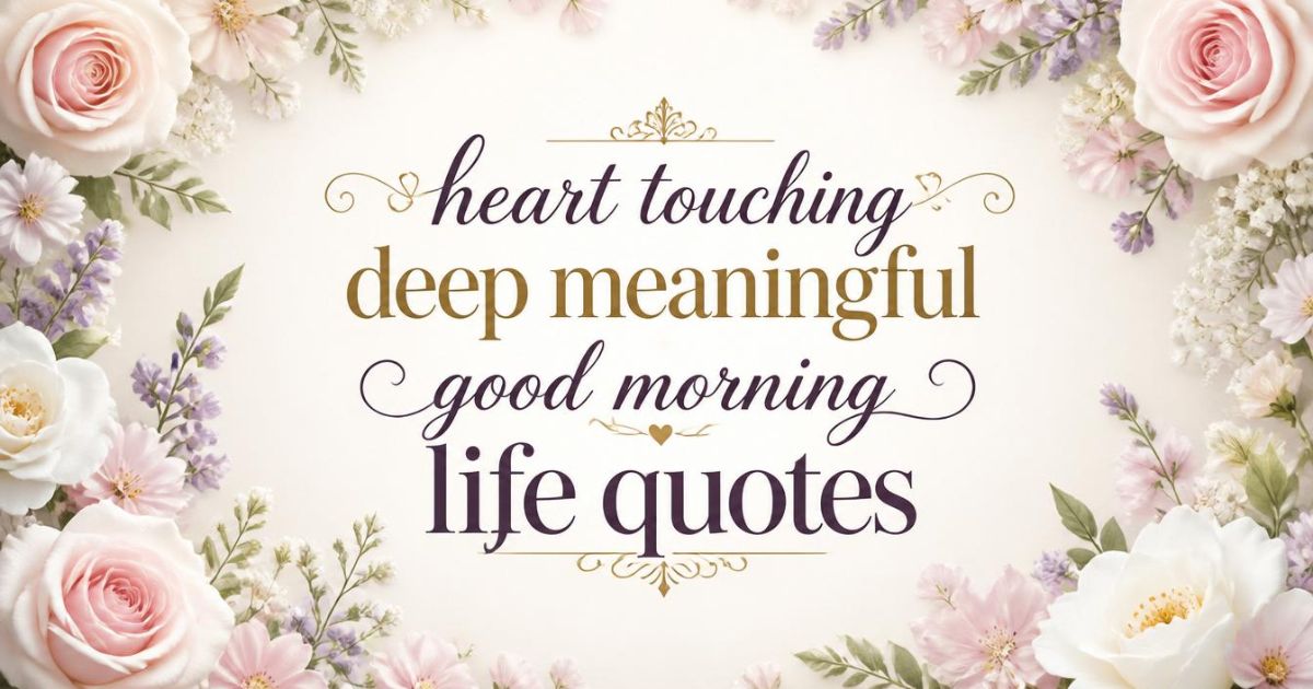 heart touching deep meaningful good morning life quotes