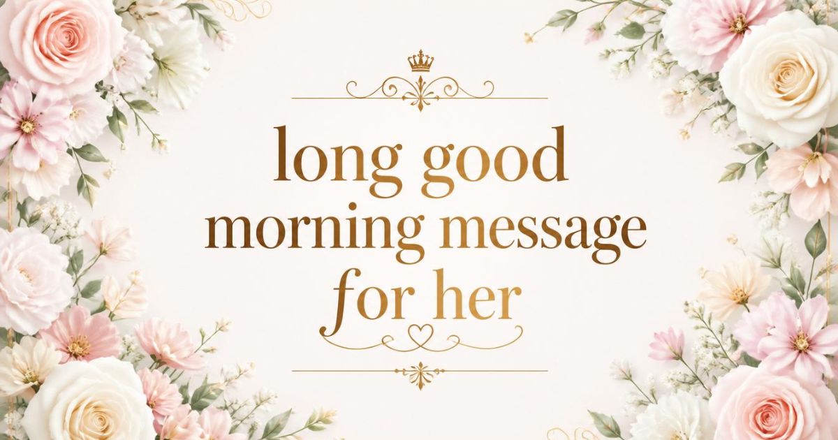 long good morning message for her