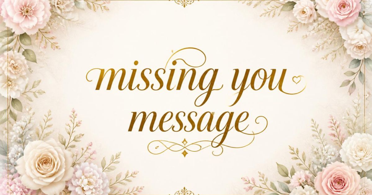 missing you message