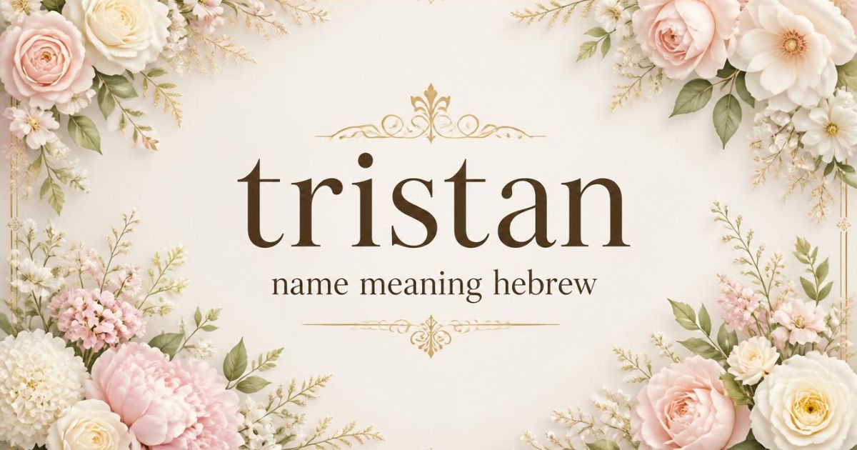 tristan name meaning hebrew