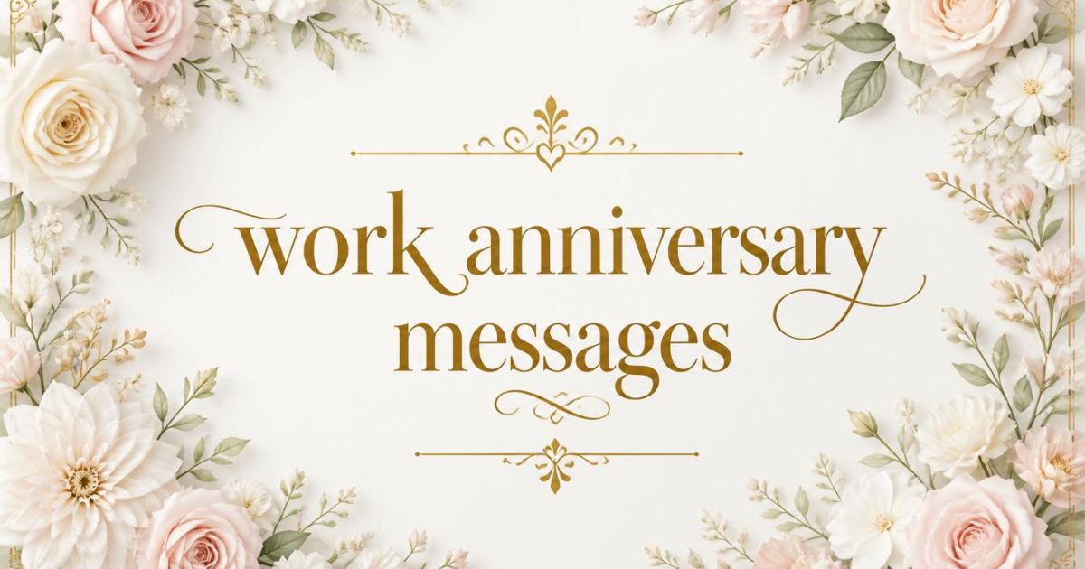 work anniversary messages